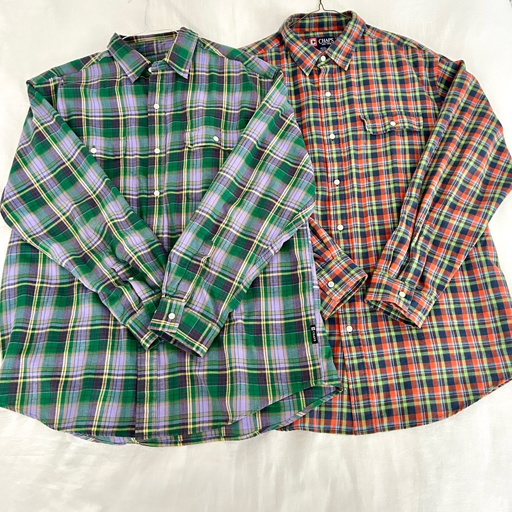 Chaps Ralph Lauren | Set of Plaid Polos | Size XL